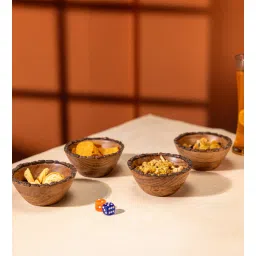 ireka homes Set of 4 Acacia Wood Bowl-picture-20