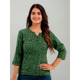 IRIDAA JAIPUR Ethnic Motifs Print Top-picture-32