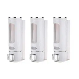 IRIS 500ml ABS Royal White Wall Mounted Soap Dispenser (Pack of 3)-picture-22