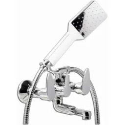 IRIS Brezza Brass Chrome Finish Silver Telephone Wall Mixer with Crutch Faucet-picture-33