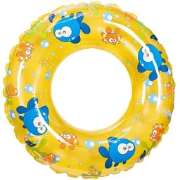 iris Cartoon Swim Ring, Inflatable Durable Round Shaped Fishes Summer Pool Beach Party Swimming Float Tube, Water Fun Swim Pool Toys for Kids (Yellow) Inflatable Pool Accessory-picture-20