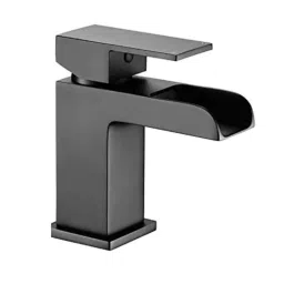 IRIS Chrome Black Waterfall Hand Spout Basin Cock-picture-42