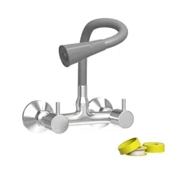 IRIS Elixir Brass Dual Flow Sink Mixer with 7 inch Grey Silicone Spout for Hot &a; Cold Water Tap-picture-11