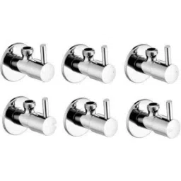 IRIS FLY Brass Chrome Finish Angle Cock with Wall Flange (Pack of 6)-picture-14
