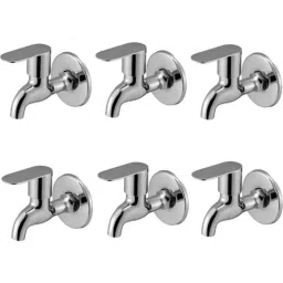 IRIS Ocean Brass Chrome Finish Bib Cock without Permis (Pack of 6) image 1