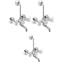 IRIS Prime Brass Chrome Finish Wall Mixer with Bend (Pack of 3)-picture-38