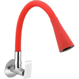 IRIS Qubix Brass Chrome Finish Red Smart Flexible Sink Cock-picture-37