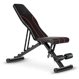 IRIS Training Weight Bench, Adjustable Strength Training Bench for Full Body Workout Multi-Purpose Foldable incline/decline Bench, Max Load 250KG, Red+Black-image-16