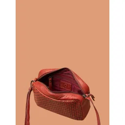 IRON TAILOR Leather Sling Bag with Cut Work-picture-27