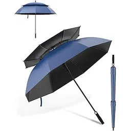 isabrella Golf UV umbrella 63 Inch Umbrella For Rain Big Size- Ideal For 4-5 People,Extra Large Windproof umbrella For Men-picture-29