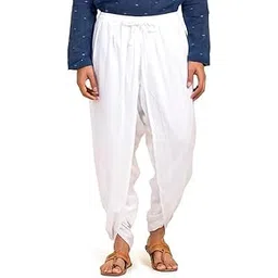 isha life Organic Cotton Unisex Undyed Dhoti Pant (White)-picture-36