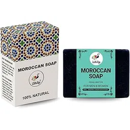 iShilp Moroccan Black Natural Handmade Soaps for Bath Pack of 2, Body Tan Removal Soap for Women & Men, Moroccan Detan Sabun Soap for Tan Removal (2x100gm)-picture-12