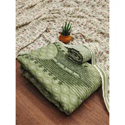 Ishin Floral Printed Sequinned Pure Cotton Unstitched Dress Material-picture-24