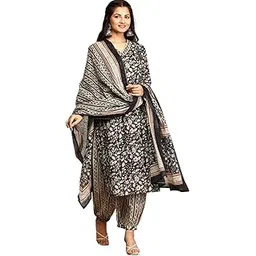 ishin Kalamkari Embellished Cotton Kurta with Afghani Pants & Flowy Mulmul Dupatta | Kurta set for women | Kurta with trousers and dupatta-picture-10