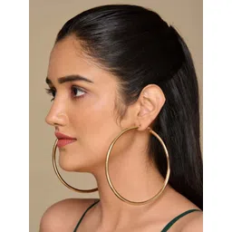 ISHKAARA Gold-Plated Contemporary Hoop Earrings-picture-31