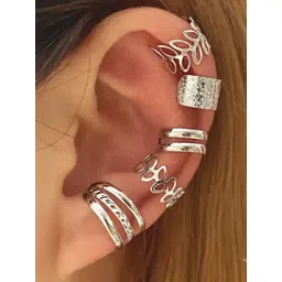 ISHKAARA Set of 5 Contemporary Ear Cuff Earrings-picture-25