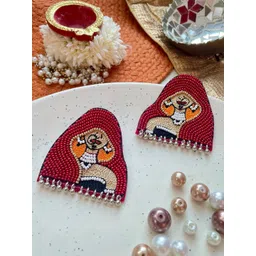 ISHKAARA Women Beaded Queen Contemporary Jhumkas Earrings-picture-36