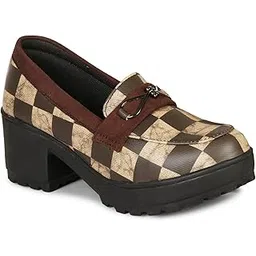 Ishransh Latest Causal High Heel Loafers For Girls and Woman (41, Brown,832)-picture-39