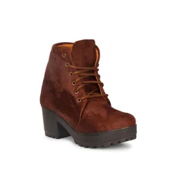 Ishransh Women High Ankle Fur Boots-picture-38