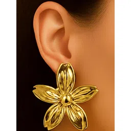 ISHTAARA Gold-Plated Stainless Steel Earrings image 1