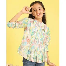 ishti Girls Floral Print Regular Fit Top-picture-27