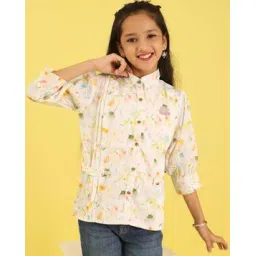 ishti Girls Floral Print Regular Fit Top-picture-34