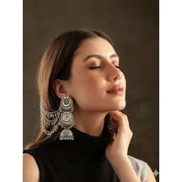 ISLANA Teardrop Shaped Jhumkas Earrings-picture-12