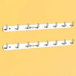 iSTAR 8 Pin Bathroom Cloth Hooks Hanger Door Wall Bathroom Robe Hooks Rail for Hanging Stainless Steel Round Shape Hook (Pack of 1)-picture-37