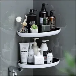 istar Bathroom Shelf /Magic Sticker Series Self Adhesive Wall Mounted Corner Shelf Plastic Wall Shelf-picture-10
