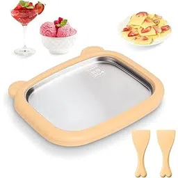 ISTARA Ice Cream Roll Maker, Portable Ice Cream Maker Pan, Rolled Ice Cream Maker Plate, Mini Fried Yogurts Machine with Shovel for Homemade DIY, Child Interactive Ice Cream Diy Maker-image-12