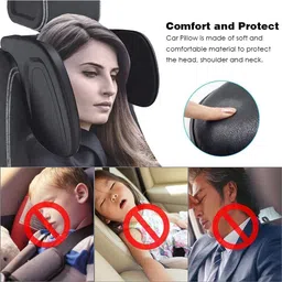 ISTARA Car Seat Side Pillow Car HeadRest, Universal Car Sleeping Headrest Neck Pillow U-Shaped Pillow for Vehicle Side Rest Car Seats Neck Pillow Heads Support for Kids Adults image 2
