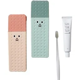 ISTARA [Pack of 2 Portable Travel Toothbrush Storage Box Outdoor Protect Case, Cute Cartoon Toothbrush Storage Box Portable Outdoor Travel Tooth Brush Protect Case Bathroom Toothbrush Box-image-8
