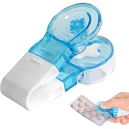 Istara Portable Pill Extractor Tool,Tablet Blister Pack Opener, Tablets Popper Pills Dispenser Ideal accessory for Elderly, Disabled, Arthritis to Punch The Pill Out Blue Color-image-4