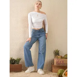 Istyle Can Women Off-Shoulder Crop Top image 3