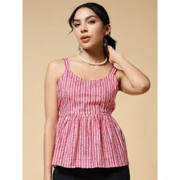 Istyle Can Women Scoop Neck Peplum Top-picture-21