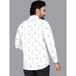 ISUEL FAB India Slim Floral Printed Pure Cotton Casual Shirt image 3
