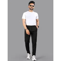 ISUEL FAB Men Black Lycra Trousers-picture-15