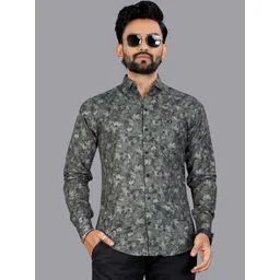 ISUEL FAB Men Green Pure Cotton Casual Wear Slim Fit Shirt-picture-39