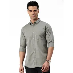 ISUEL FAB Men Grey Cotton Solid Casual Shirts-picture-22