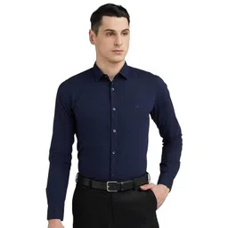 ISUEL FAB Men Navy Blue Cotton Solid Casual Shirts-picture-30