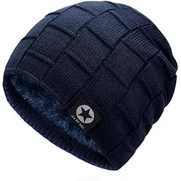 iSWEVEN Girl's Wool Cap (ISW_NWC4047C_Blue_Free Size)-picture-10