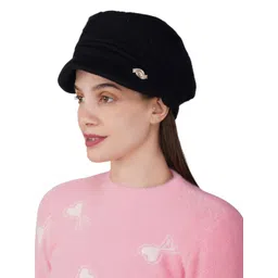 iSWEVEN Self Design Woolen Ascot Cap image 3