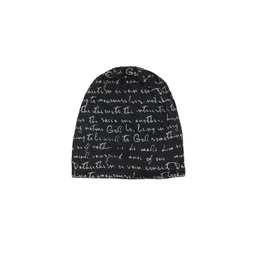 iSWEVEN Unisex Black & Grey Printed Beanie-picture-22