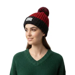 iSWEVEN Unisex Colourblocked Woollen Beanie-picture-39