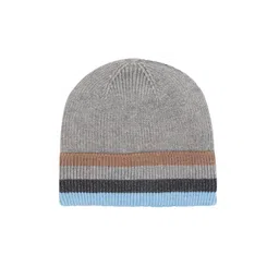 iSWEVEN Unisex Grey & Black Beanie image 4