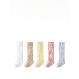 iSWEVEN Unisex Pack Of 5 Patterned Above Knee Socks-picture-21