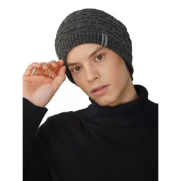 iSWEVEN Unisex Self Design Woollen Beanie-picture-38