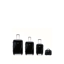 It luggage Sparkle Black Textured Extra Large Hard Cabin Trolley Bags - Set of 3 with Briefcase-picture-70