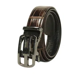 ITALIAN SHOES CO Men Brown Textured Leather Reversible Belt-picture-21
