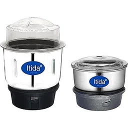 Itida 200ml & 400ml chutney jar for mixer grinders, stainless steel, rust-proof sharp blades, fits 2 lock & 4 teeth coupler, durable & leak-proof design-picture-23